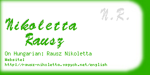 nikoletta rausz business card